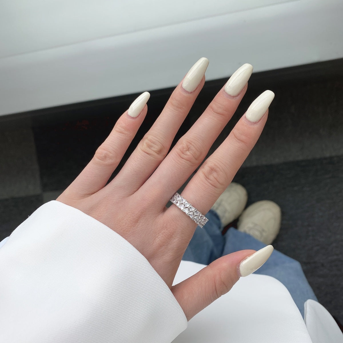 [LORA]Sparkling Full Heart Ring