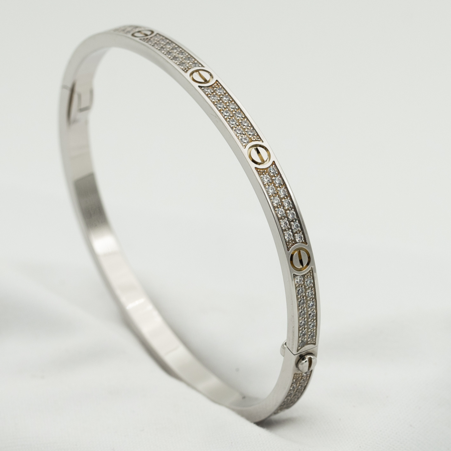[LORA]LOVE BRACELET 3.65MM DIAMOND-PAVED