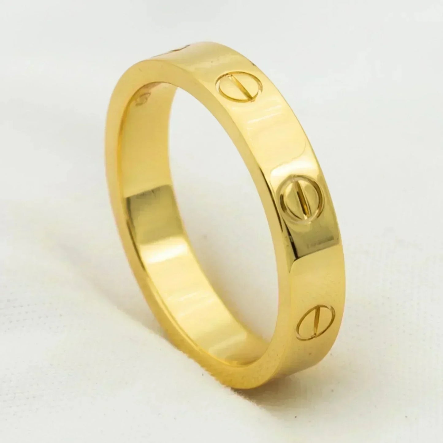 [LORA]LOVE RING 4MM 1 DIAMOND GOLD
