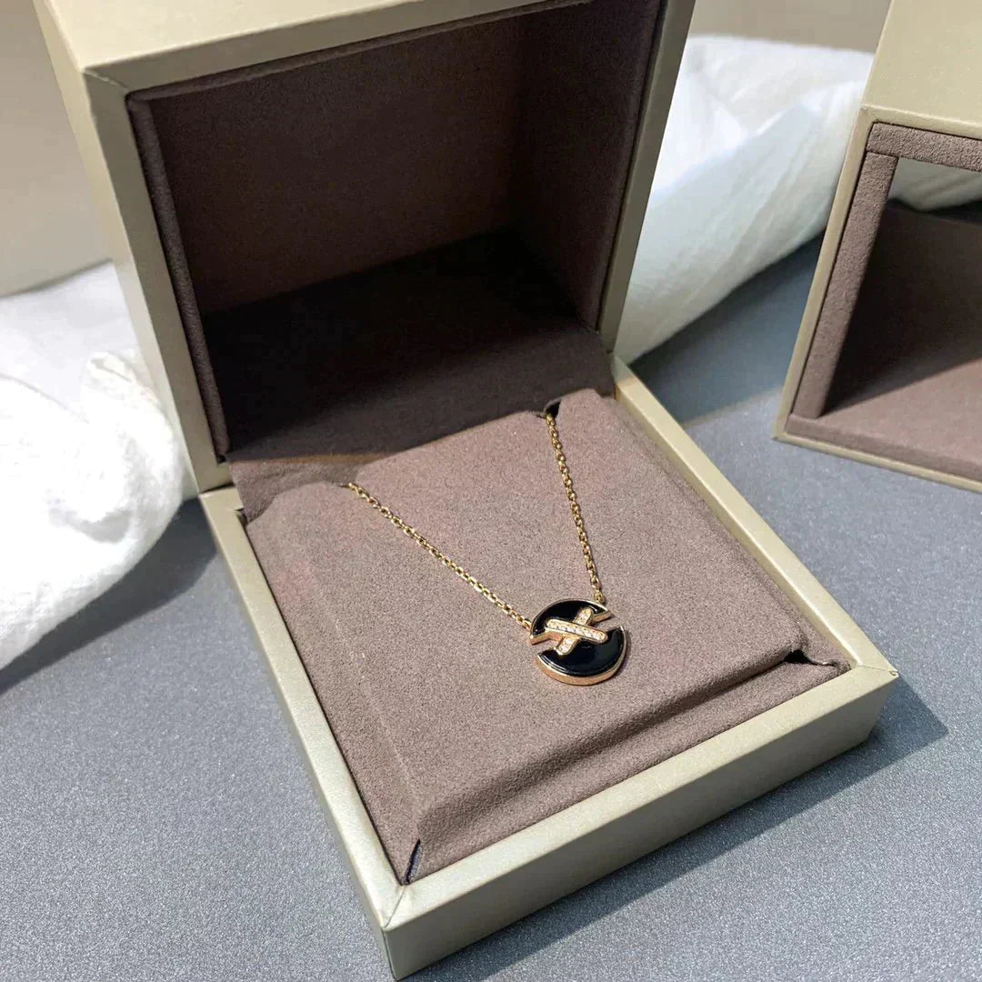 [LORA]JEUX DE ROSE GOLD DIAMOND NECKLACE