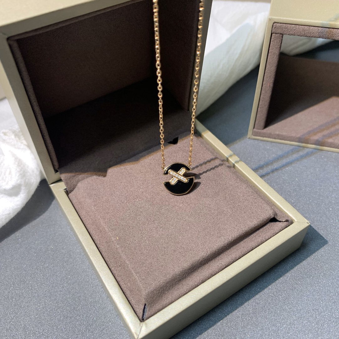 [LORA]JEUX DE PINK GOLD DIAMOND NECKLACE