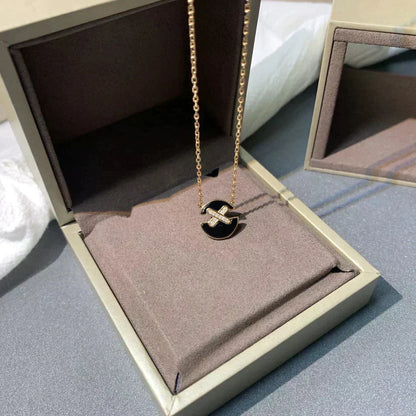 [LORA]JEUX DE ROSE GOLD DIAMOND NECKLACE