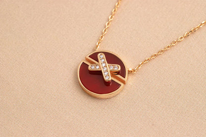 [LORA]JEUX DE ROSE GOLD DIAMOND NECKLACE