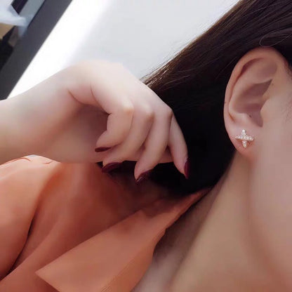 [LORA]JEUX DE GOLD DIAMOND EARRINGS