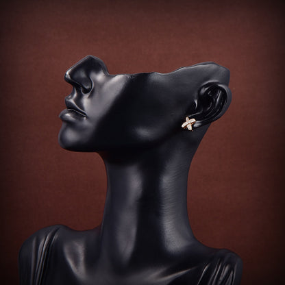 [LORA]JEUX DE GOLD DIAMOND EARRINGS