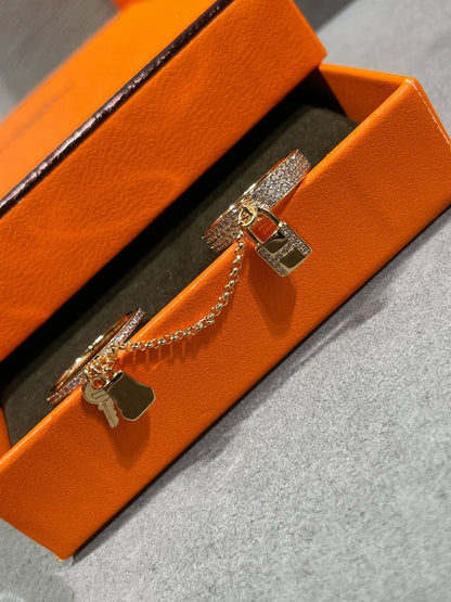 [LORA]HM KELLY CLOCHETTE DOUBLE RING IN  WITH DIAMONDS