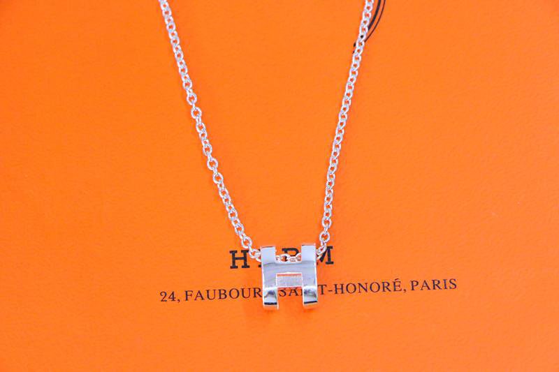 [LORA]HM NECKLACE H LETTER OVAL SERIES