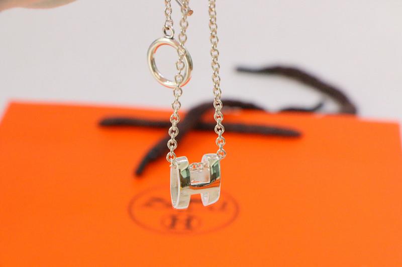 [LORA]HM NECKLACE H LETTER OVAL SERIES