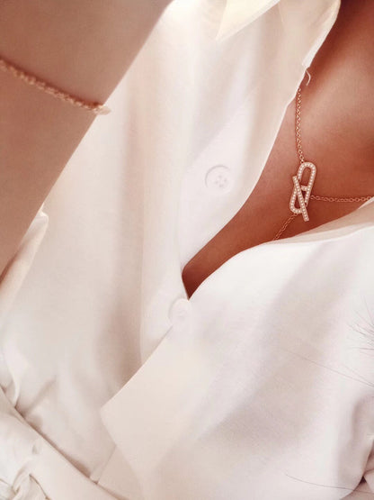 [LORA]HM FIRE PIG NOSE NECKLACE TRENDY STREET