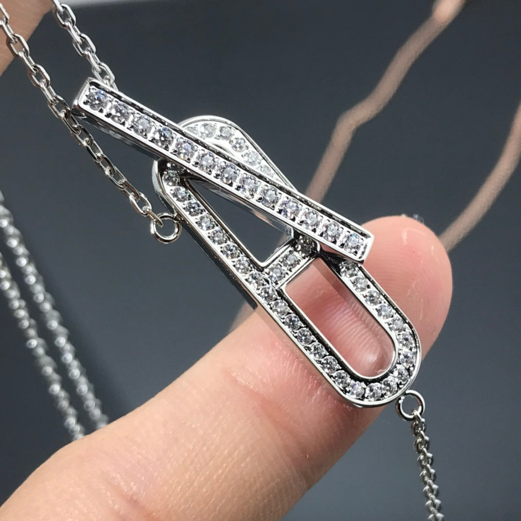 [LORA]HM NECKLACE PLATINUM ROSE GOLD DIAMOND