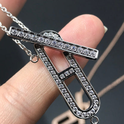 [LORA]HM NECKLACE PLATINUM ROSE GOLD DIAMOND