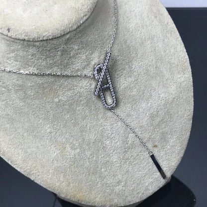 [LORA]HM NECKLACE PLATINUM ROSE GOLD DIAMOND