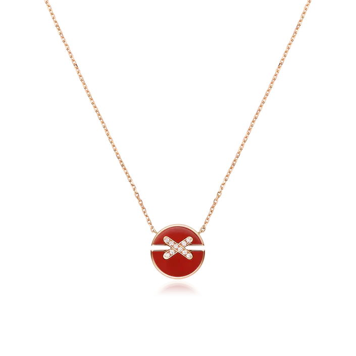 [LORA]JEUX DE ROSE GOLD DIAMOND NECKLACE