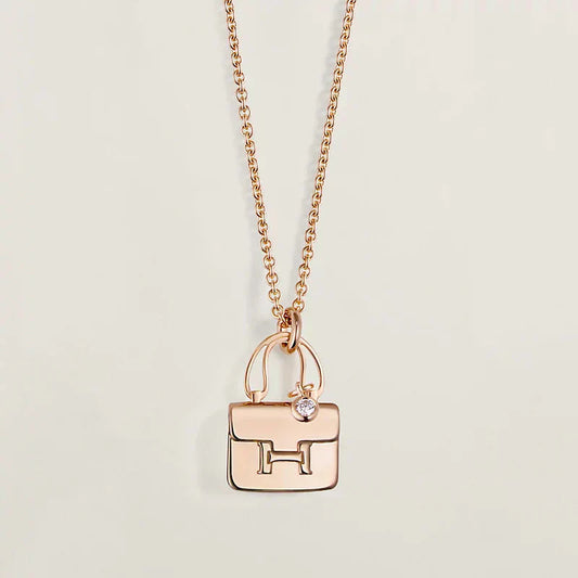 [LORA]AMULETTE PEDANT ROSE GOLD NECKLACE