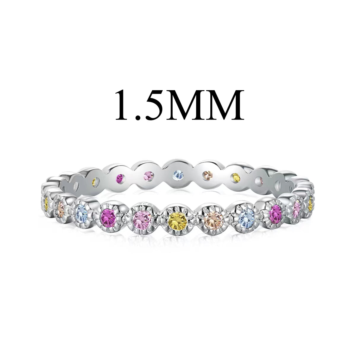 [LORA]Radiant Sparkling Round Cut Daily Ring