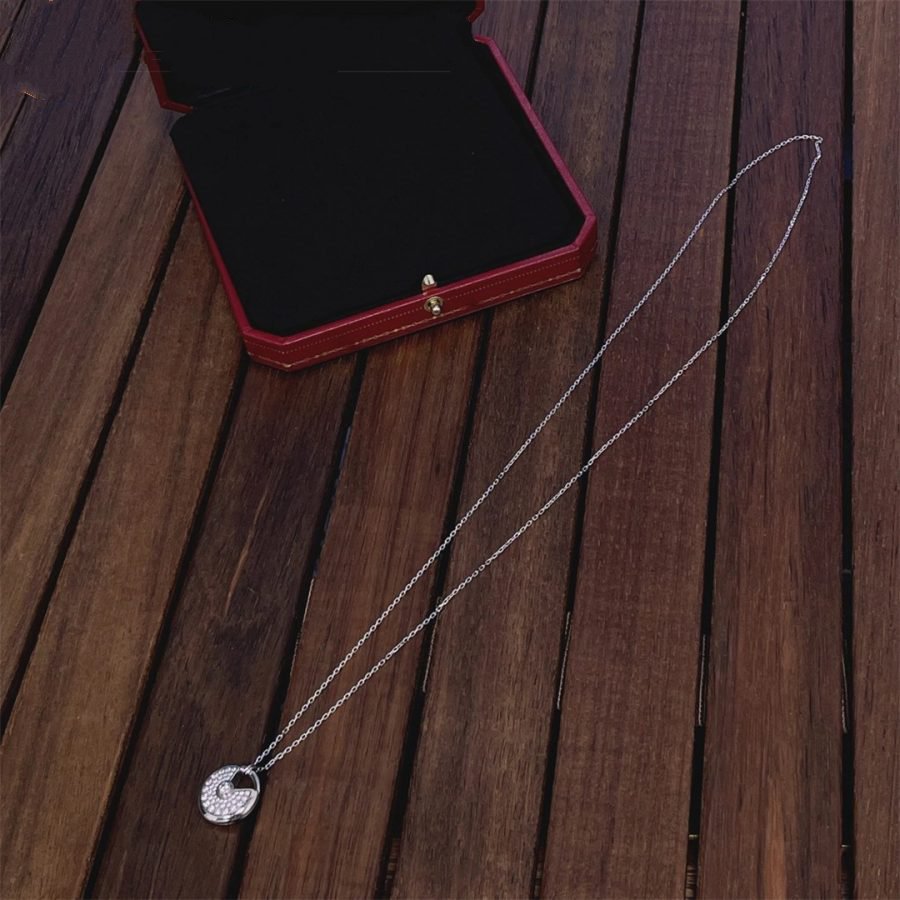 [LORA]AMULETTE SILVER FULL DIAMOND NECKLACE