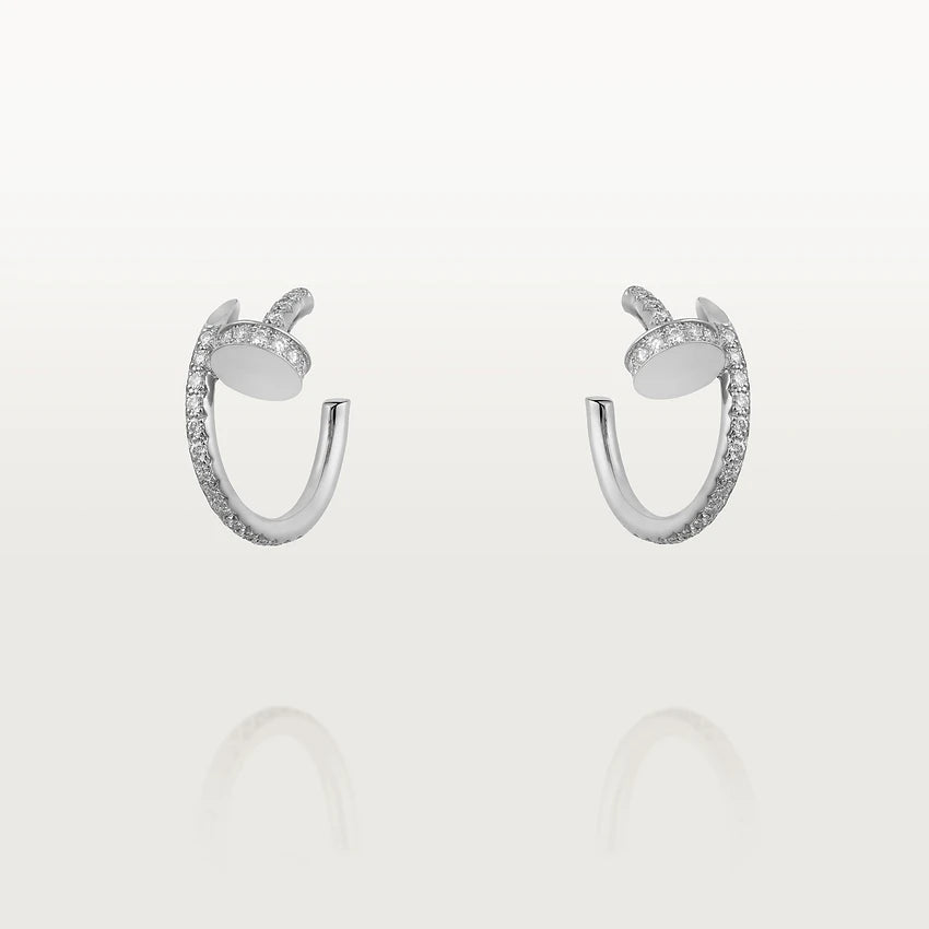 [LORA]JUSTE EARRINGS 12.75MM SILVER DIAMOND