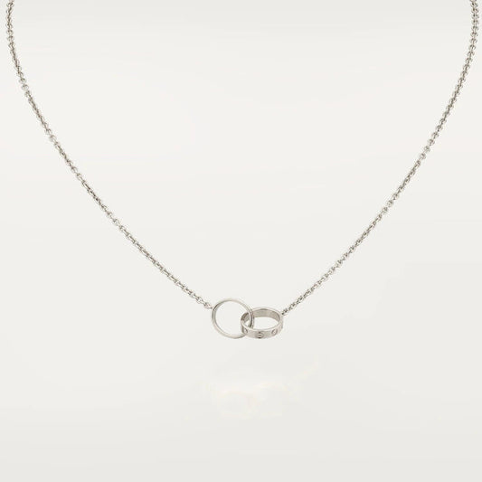 [LORA]LOVE NECKLACE PINK GOLD AND SILVER