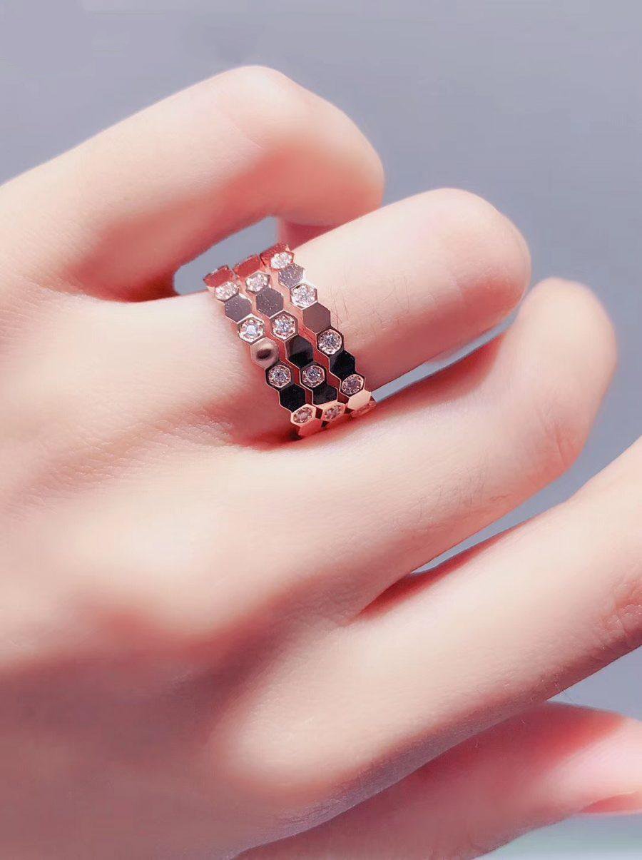 [LORA]BEE LOVE RING PINK GOLD DIAMOND