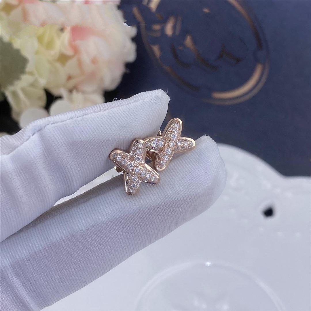 [LORA]JEUX DE PINK GOLD DIAMOND EARRINGS