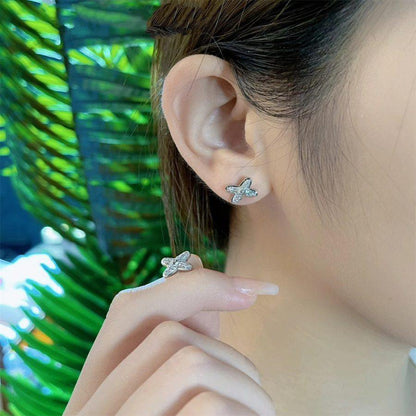 [LORA]JEUX DE SILVER DIAMOND EARRINGS