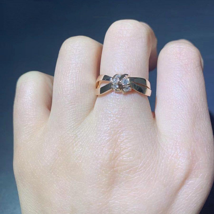 [LORA]LIENS RING PINK GOLD DIAMOND