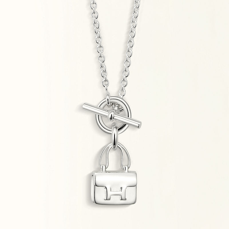 [LORA]POP H PEDANT SILVER NECKLACE