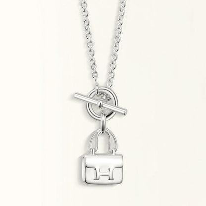 [LORA]POP H PEDANT SILVER NECKLACE