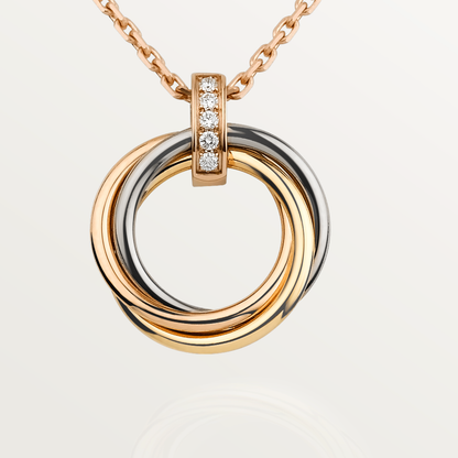[LORA]TRINITY NECKLACE GOLD  DIAMONDS