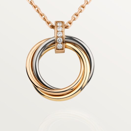 [LORA]TRINITY NECKLACE GOLD  DIAMONDS