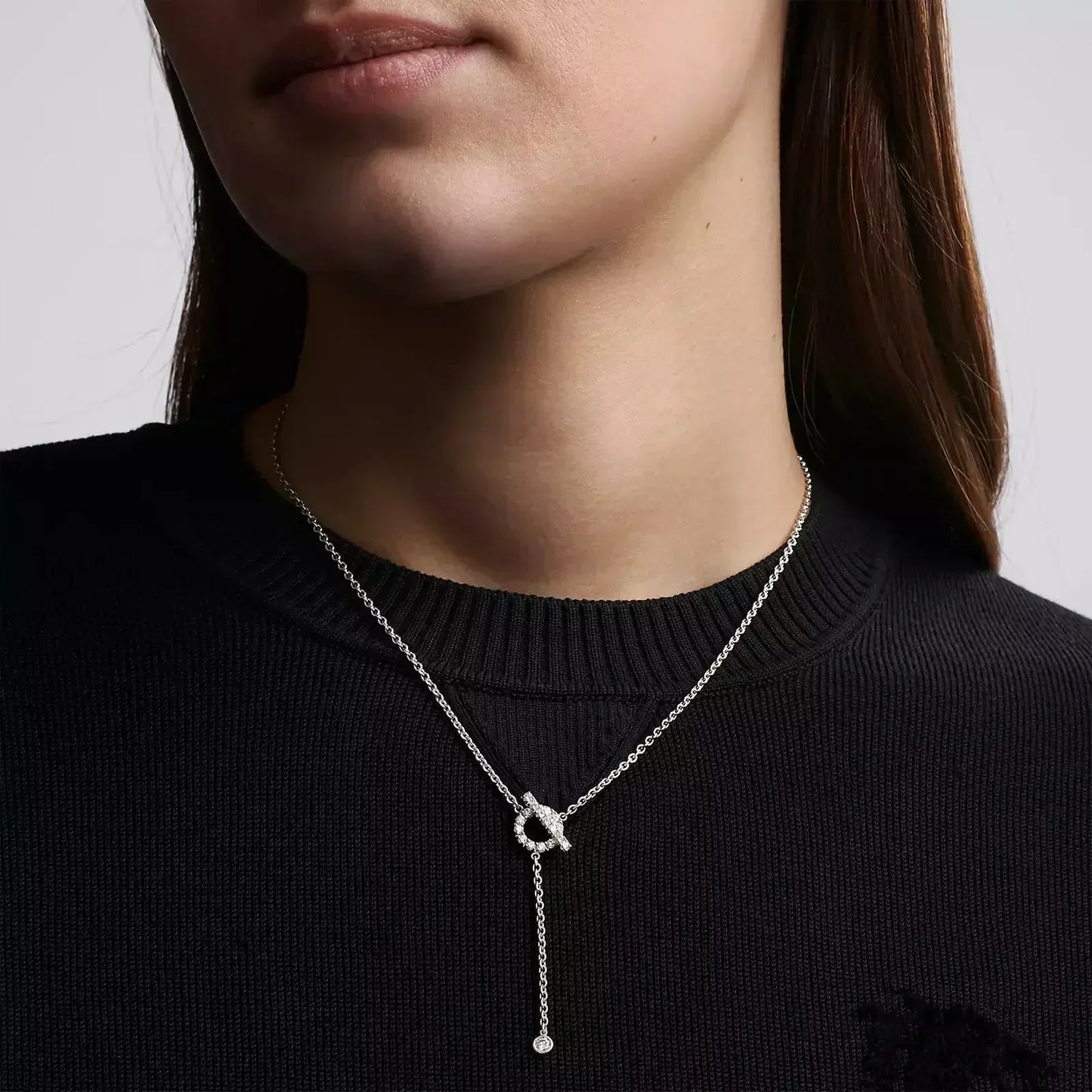 [LORA]FINESSE SILVER DIAMOND NECKLACE