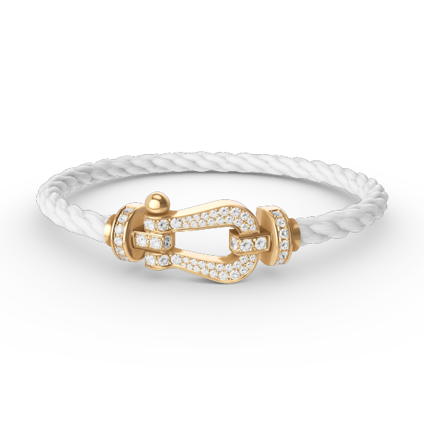 [LORA]FORCE LARGE HORSESHOE FULL DIAMOND BRACELET GOLD