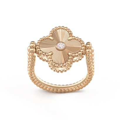 [LORA]CLOVER RIVERSIBLE PINK GOLD RING