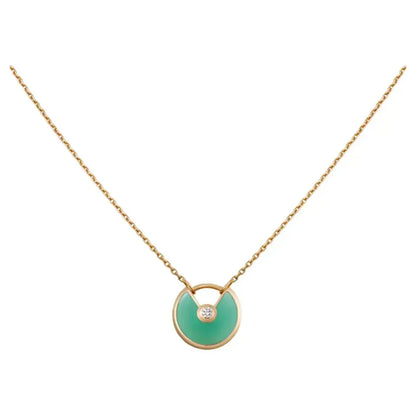 [LORA]AMULETTE GOLD MALACHITE NECKLACE