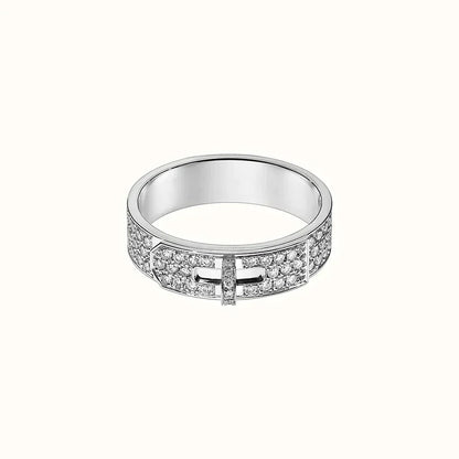[LORA]KELLY SILVER DIAMOND RING