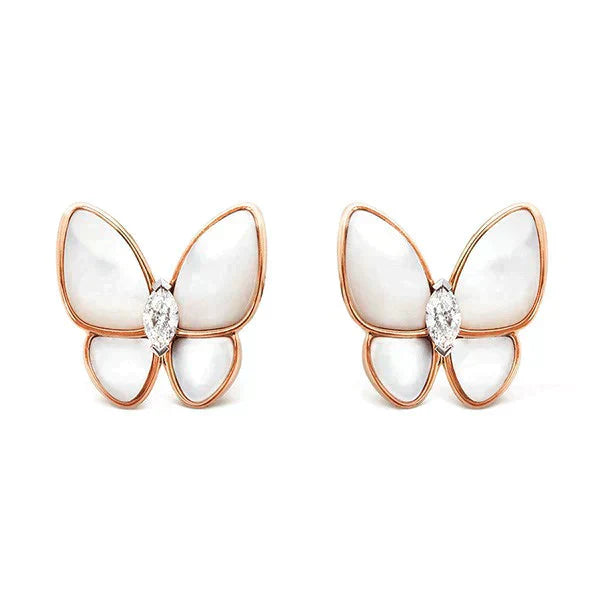 [LORA]BUTTERFLY MOP DIAMOND EARRINGS