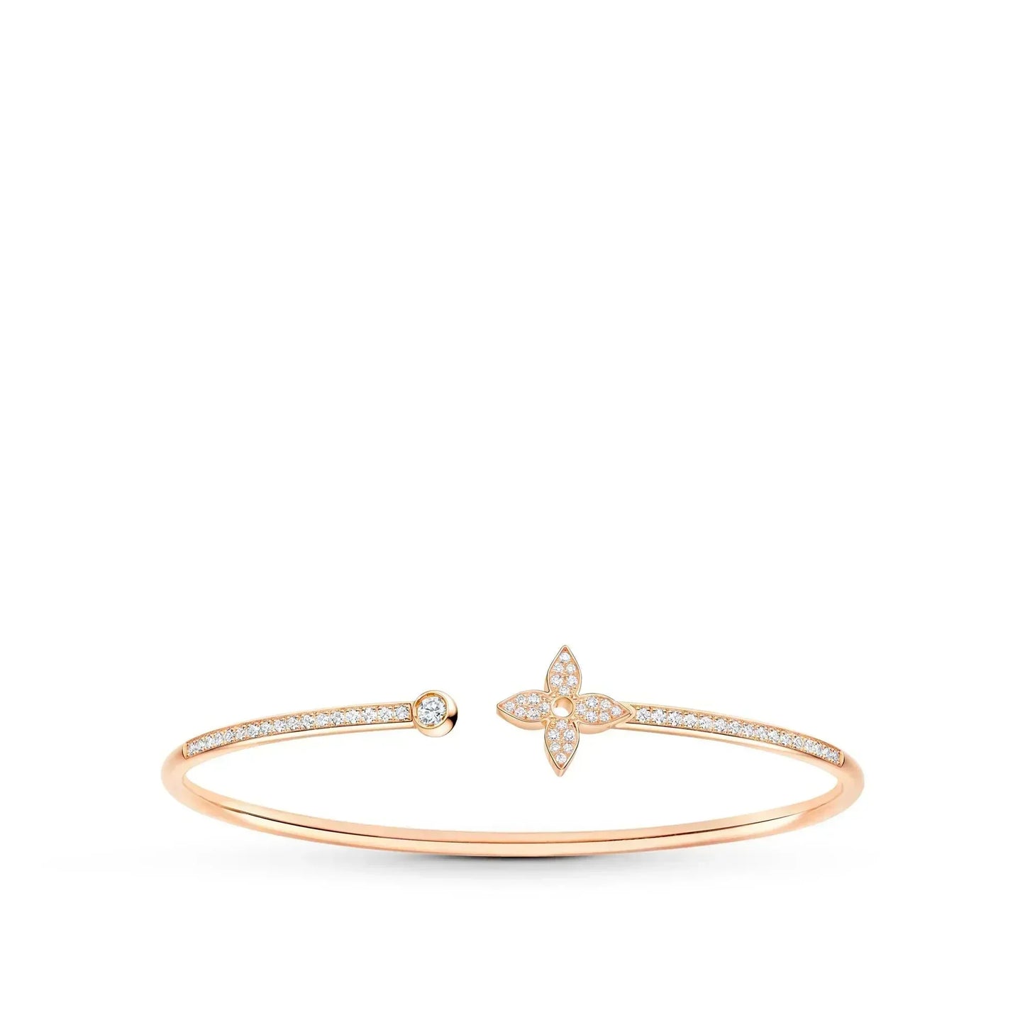 [LORA]IDYLLE PINK GOLD OPEN BRACELET DIAMOND PAVED