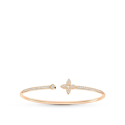[LORA]IDYLLE PINK GOLD OPEN BRACELET DIAMOND PAVED