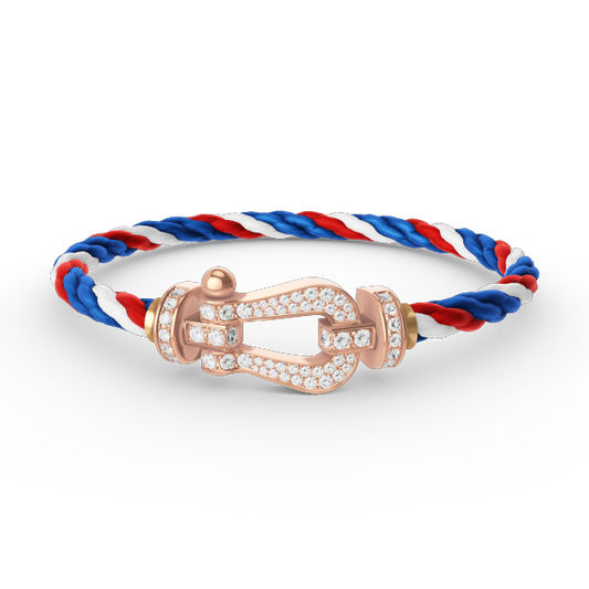 [LORA]FORCE LARGE HORSESHOE FULL DIAMOND BRACELET ROSE GOLD