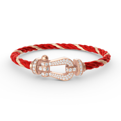 [LORA]FORCE LARGE HORSESHOE FULL DIAMOND BRACELET ROSE GOLD