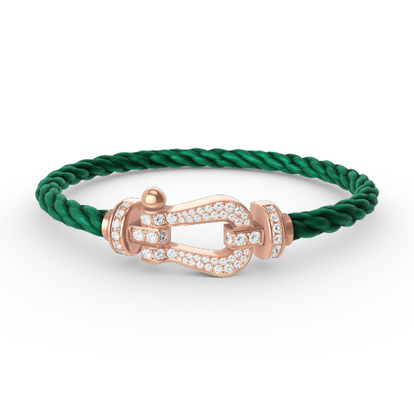 [LORA]FORCE LARGE HORSESHOE FULL DIAMOND BRACELET ROSE GOLD