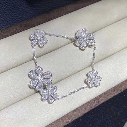 [LORA]FRIVOLE SILVER 5 FLOWERS BRACELET