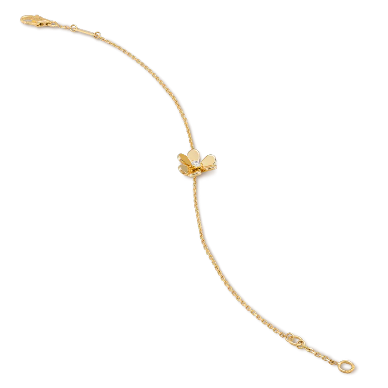 [LORA]FRIVOLE GOLD FLOWER PINK MALACHITE BRACELET