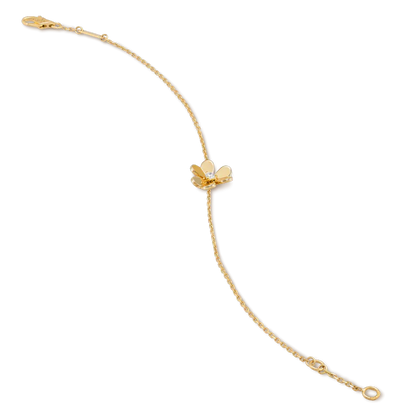 [LORA]FRIVOLE GOLD FLOWER PINK MALACHITE BRACELET