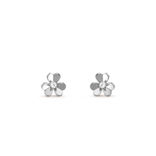 [LORA]FRIVOLE MINI SILVER FLOWER EARRINGS