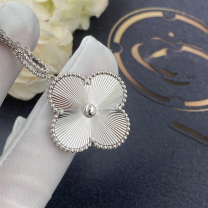 [LORA]CLOVER 25MM SILVER BIG CLOVER NECKLACE