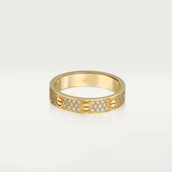 [LORA]LOVE RING 3.6MM DIAMOND PAVED