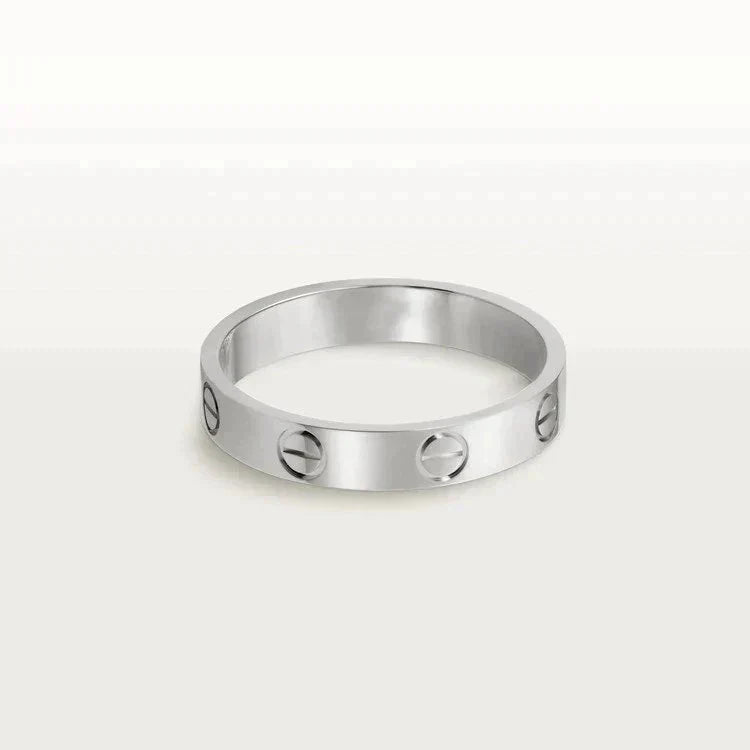 [LORA]LOVE RING 4MM 1 DIAMOND SILVER