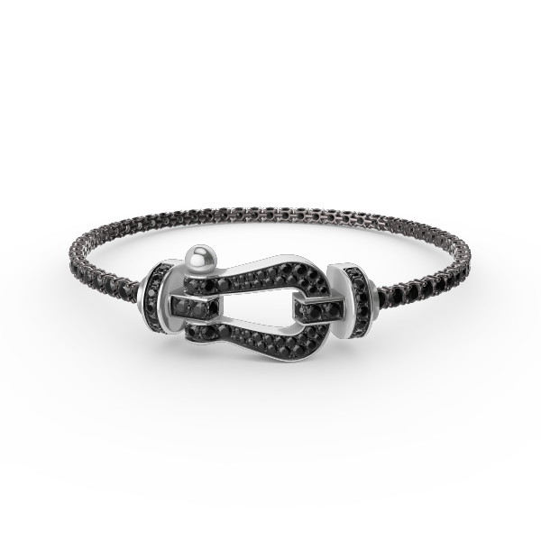 [LORA]FORCE  LARGE HORSESHOE FULL DIAMOND TENNIS BRACELET